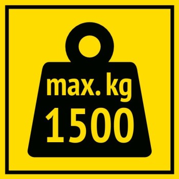 Sticker Maximum Capacity 1500 kg (neutral language)